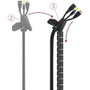 Nanocable Organizador de Cables Flexible 25mm 1m Negro